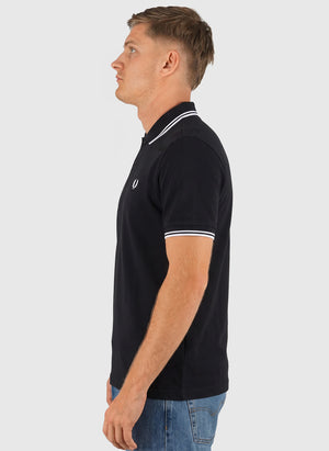 Twin Tipped Poloshirt M3600 - Black/White