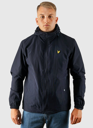 Zip Through Hooded Jacket - Dark Navy