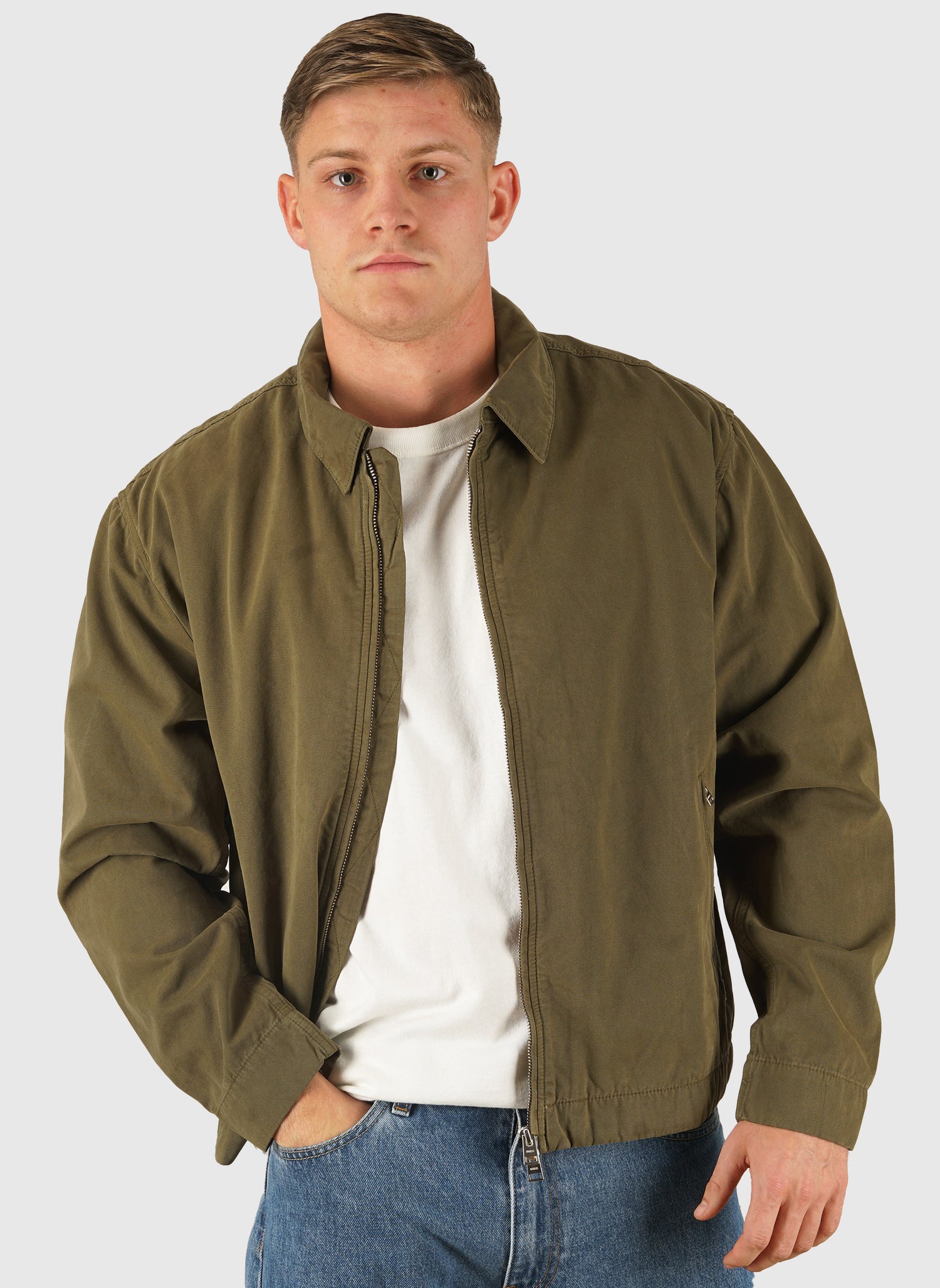 Raabjerg Canvas Jacket - Olive Night