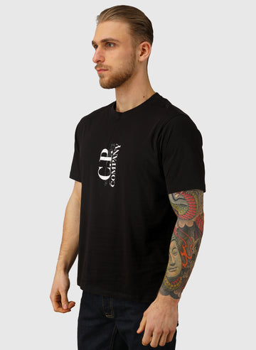 30/1 Printed Jersey T-Shirt - Black