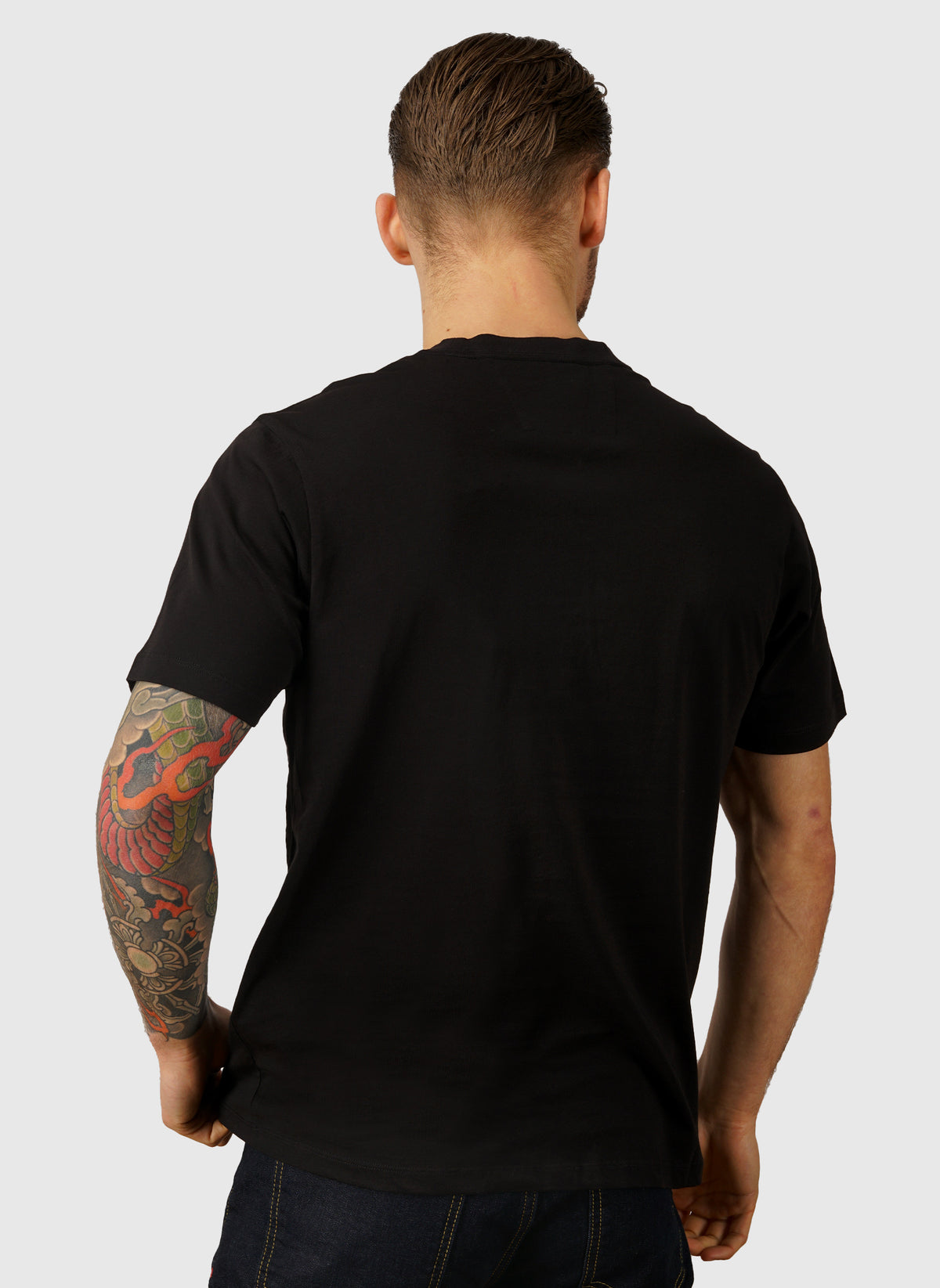30/1 Printed Jersey T-Shirt - Black