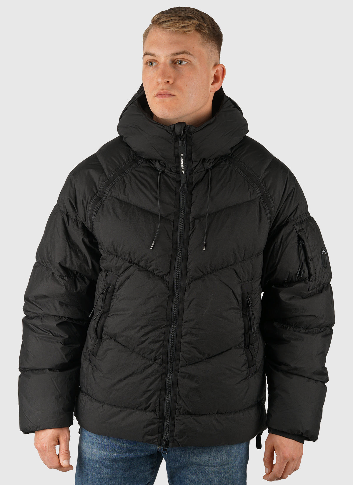 Down Shield Hooded Jacket - Black