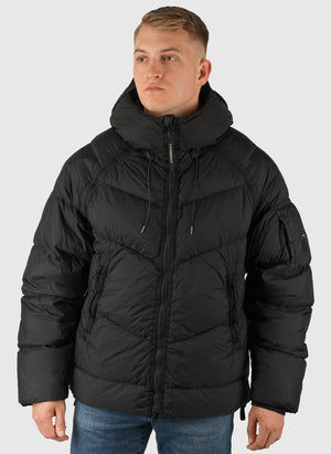 Down Shield Hooded Jacket - Black
