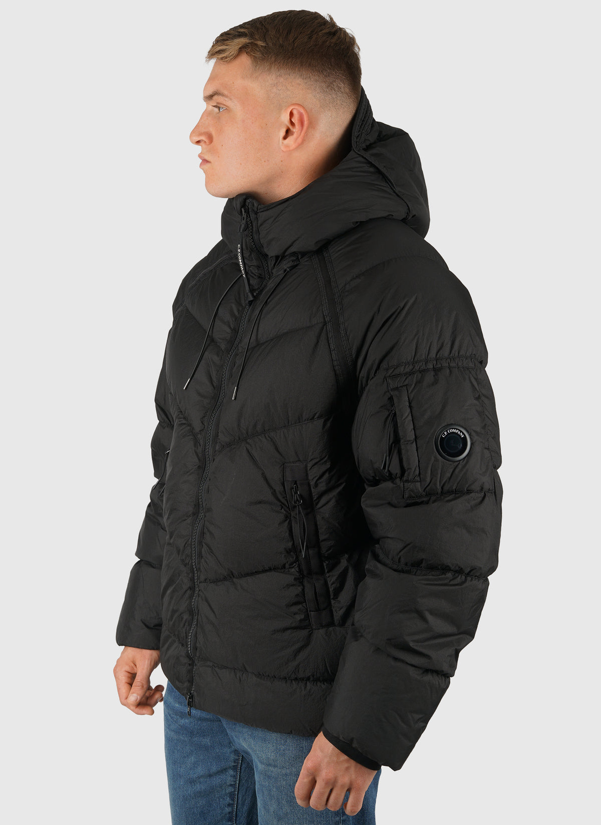 Down Shield Hooded Jacket - Black