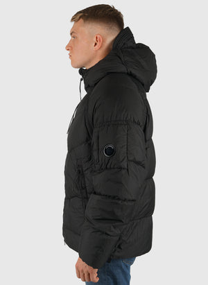 Down Shield Hooded Jacket - Black