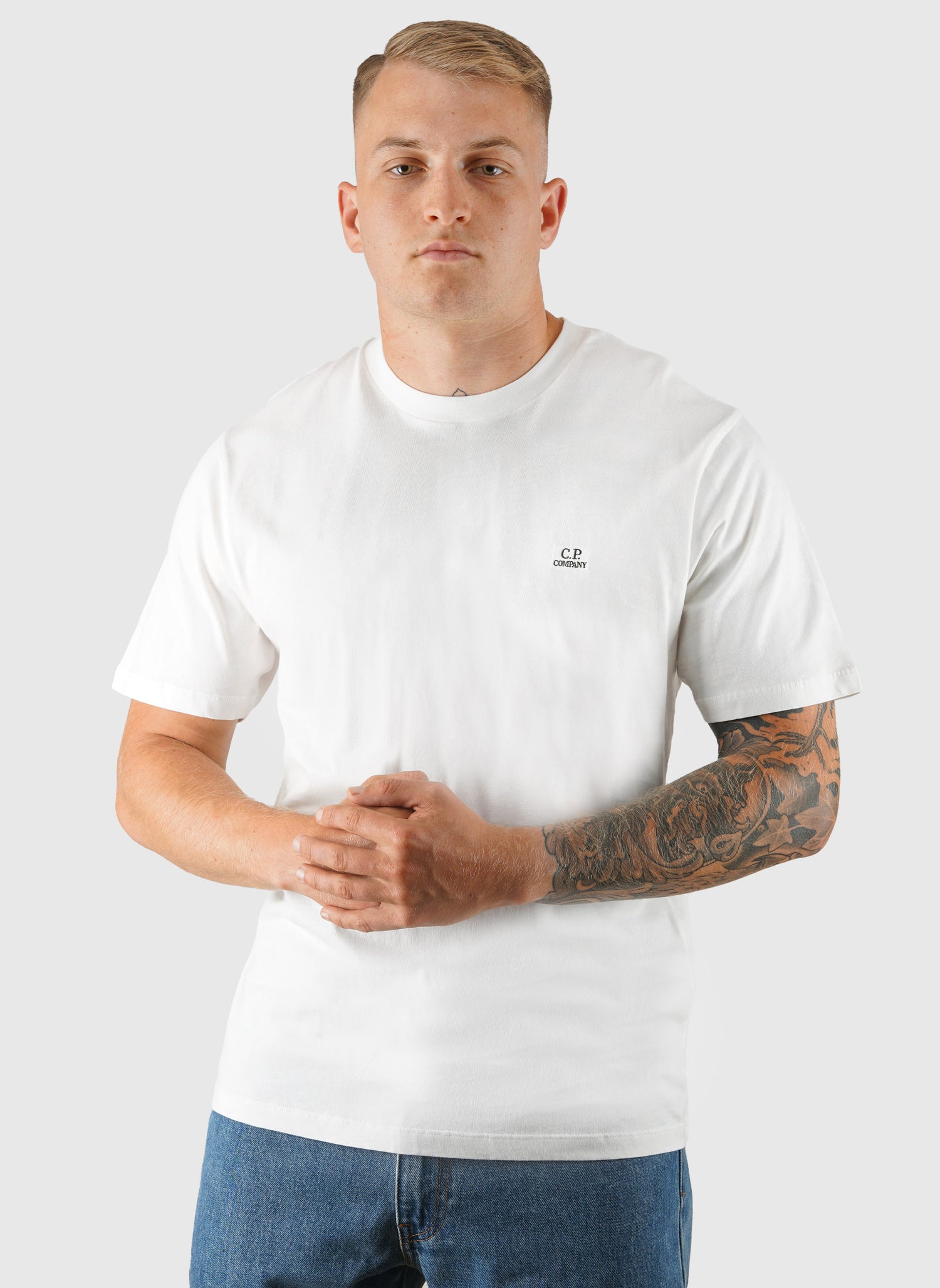 Logo Badge Jersey T-Shirt - Gauze White