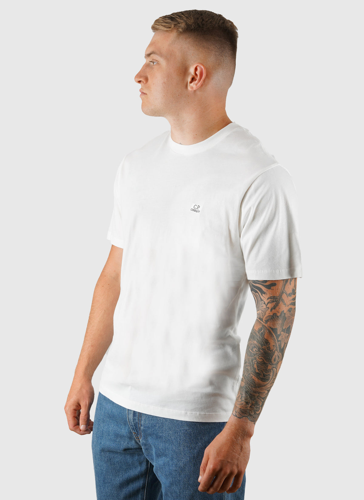 Logo Badge Jersey T-Shirt - Gauze White