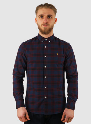Brewer Slim Fit Shirt - Bordeaux