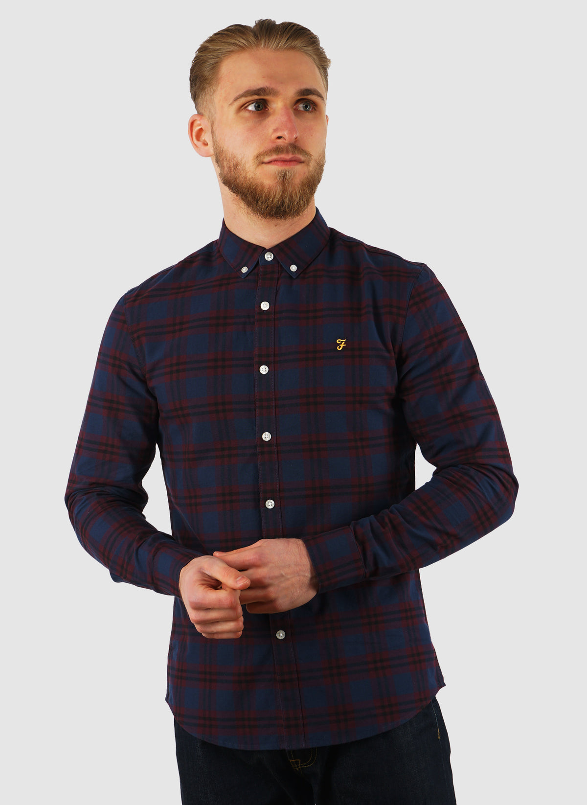 Brewer Slim Fit Shirt - Bordeaux