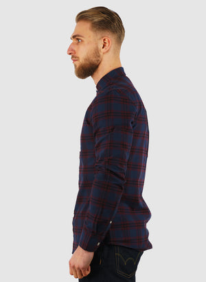 Brewer Slim Fit Shirt - Bordeaux