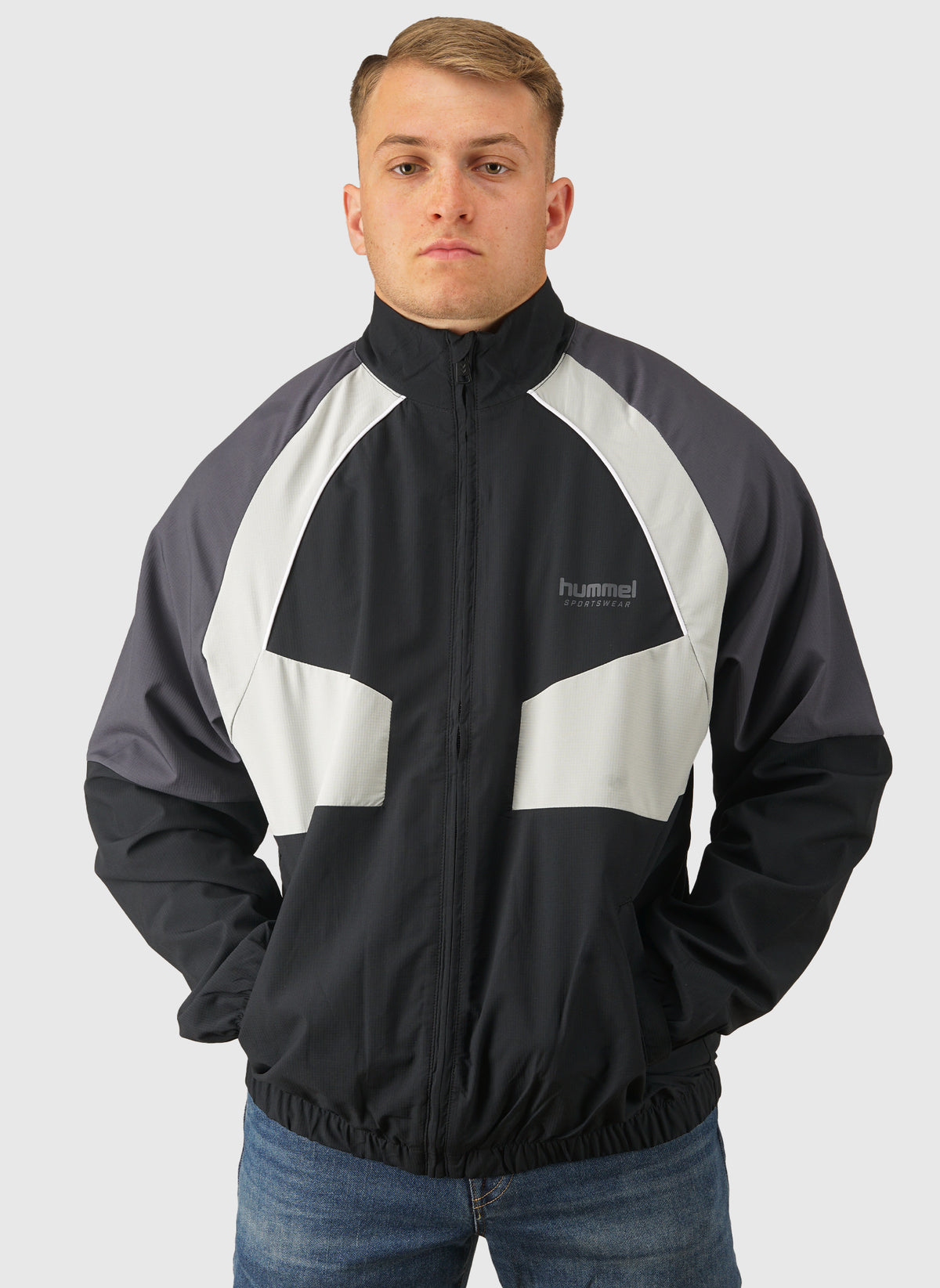 Loose Track Zip Jacket - Black