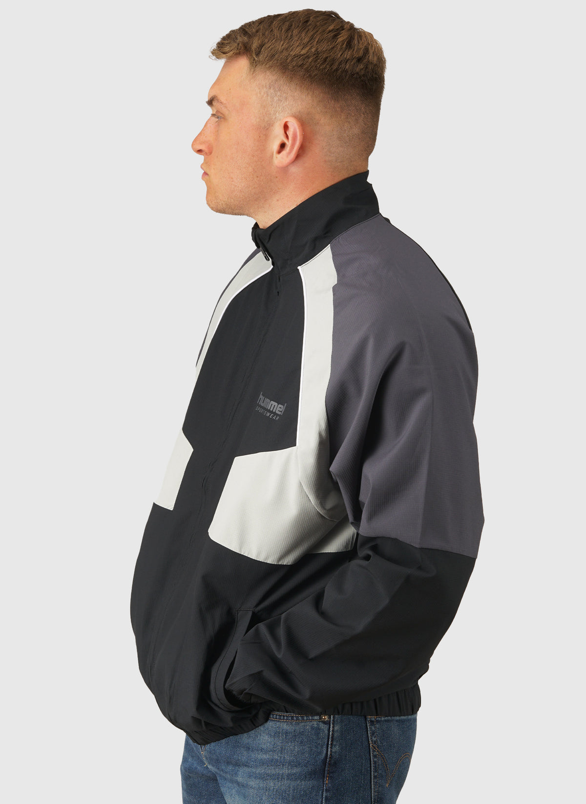 Loose Track Zip Jacket - Black