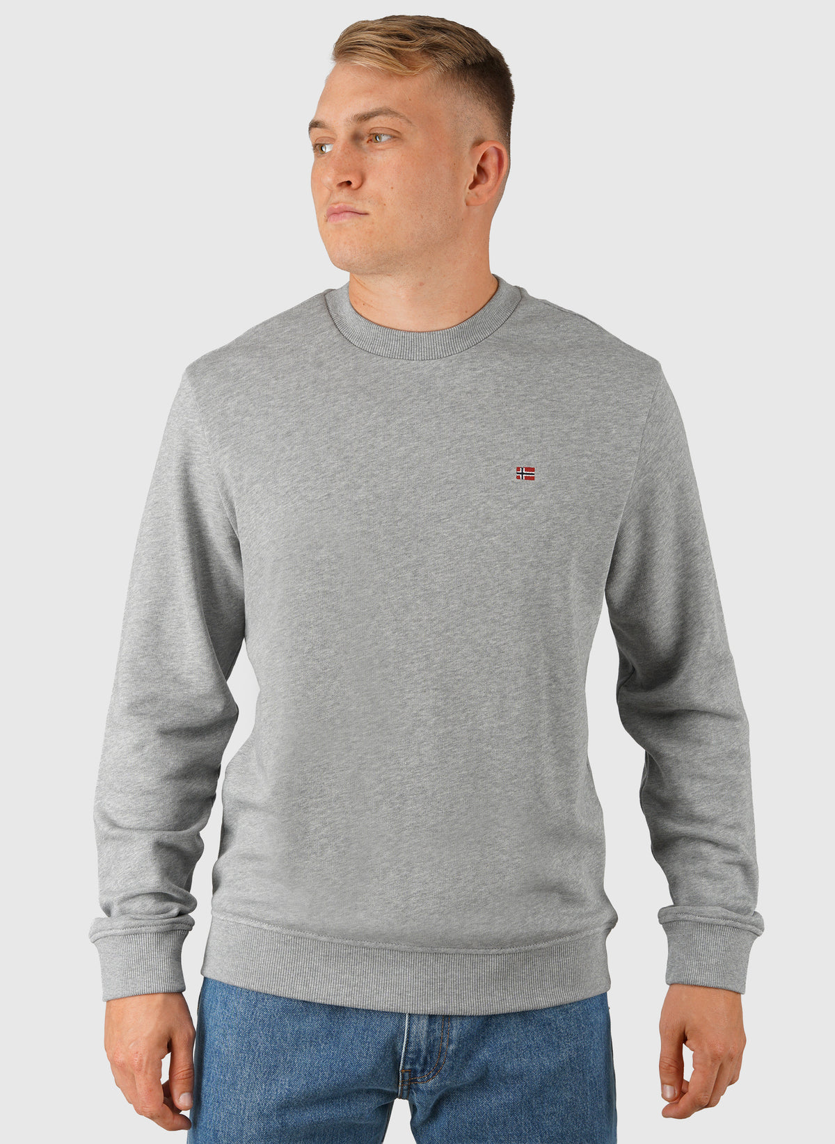 Balis Crew Neck Sweatshirt - Medium Grey Melange