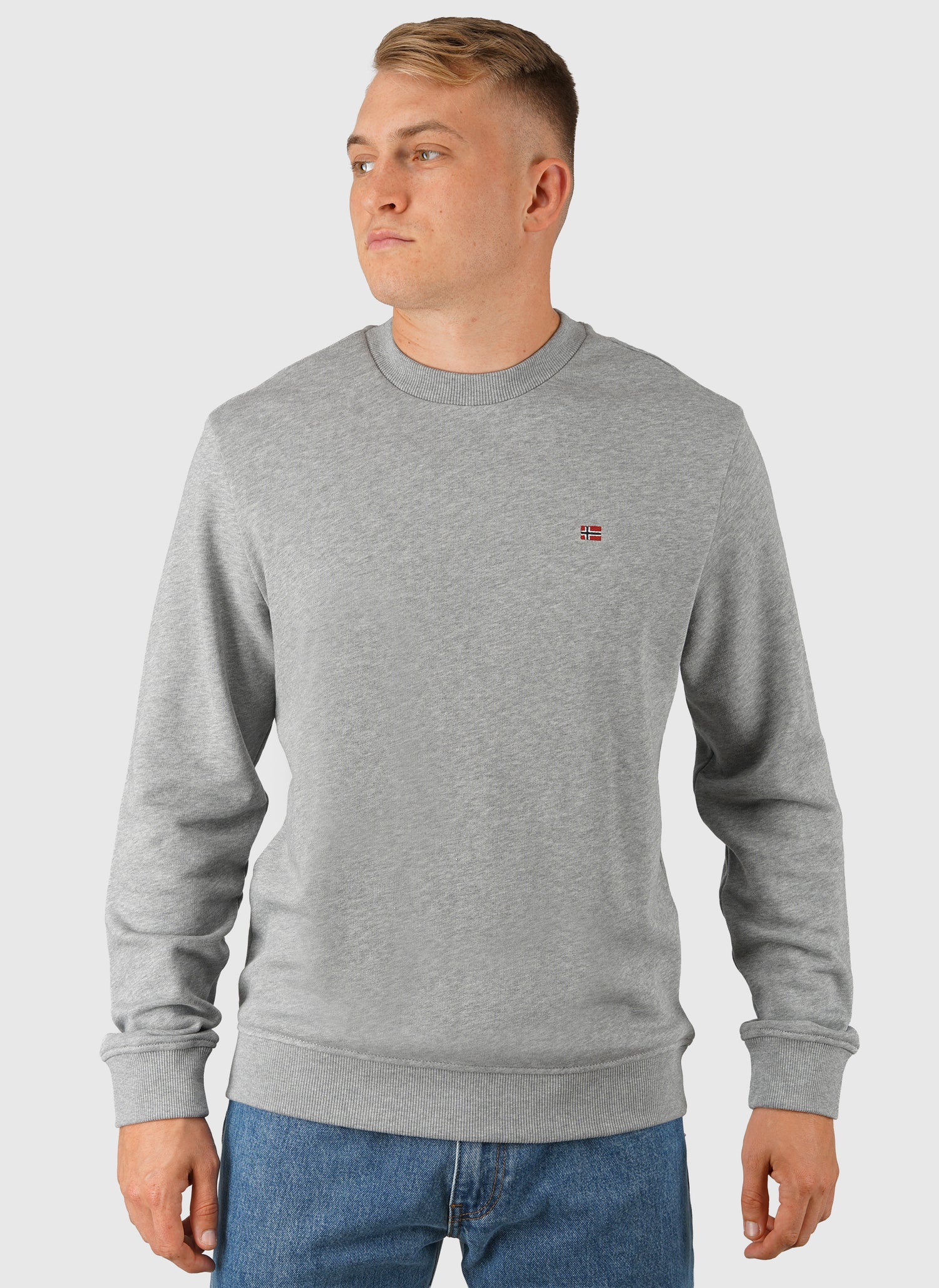 Balis Crew Neck Sweatshirt - Medium Grey Melange