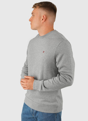 Balis Crew Neck Sweatshirt - Medium Grey Melange