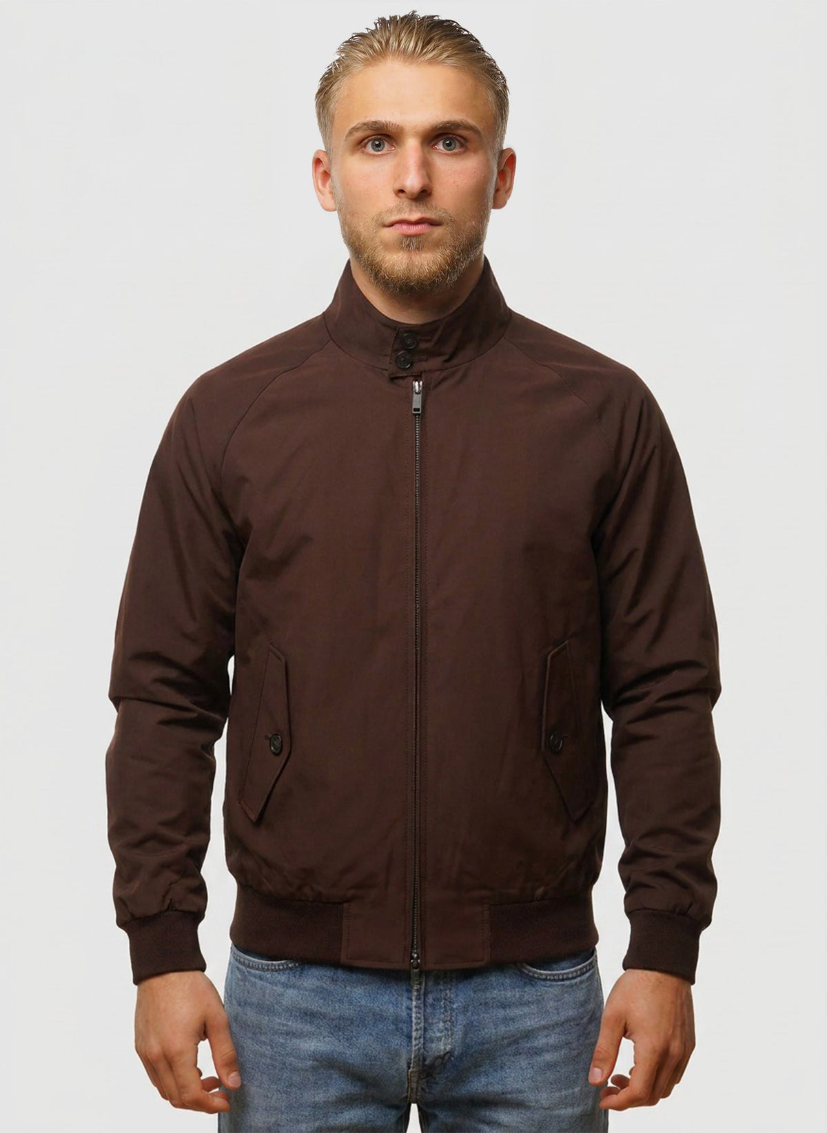 G9 Classic Harrington Jacket - Brown Cigar