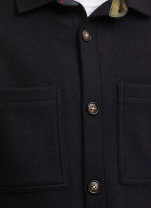 Marltown Tailored Wool-Blend Overshirt - Navy Marl