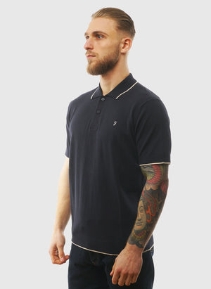 Seth Knitted Poloshirt - True Navy