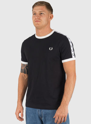 Taped Ringer T-Shirt - Black