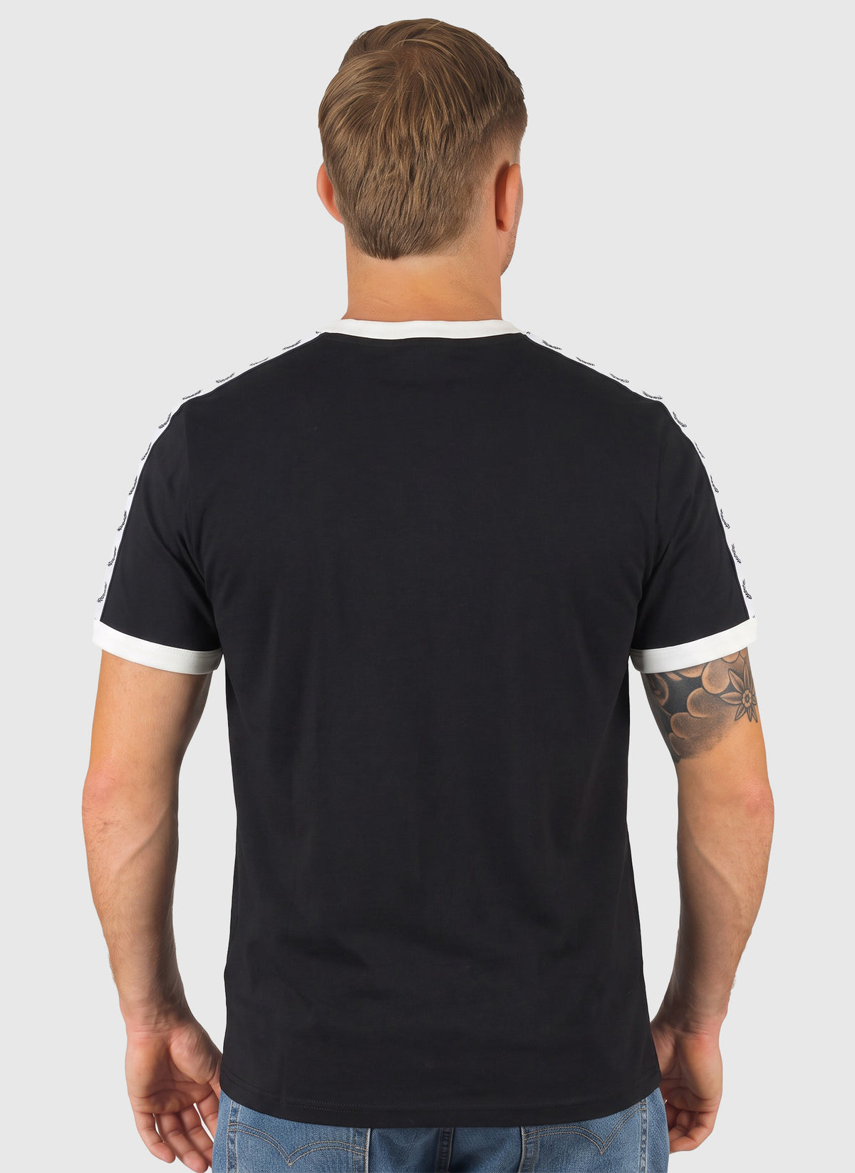 Taped Ringer T-Shirt - Black