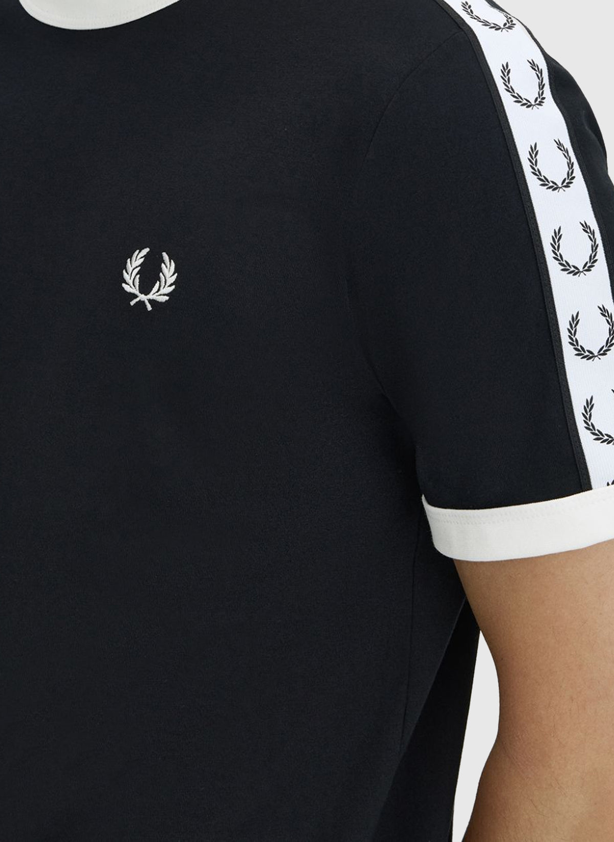 Taped Ringer T-Shirt - Black