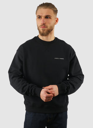 Script Heavyweight Loopback Sweatshirt - Jet Black
