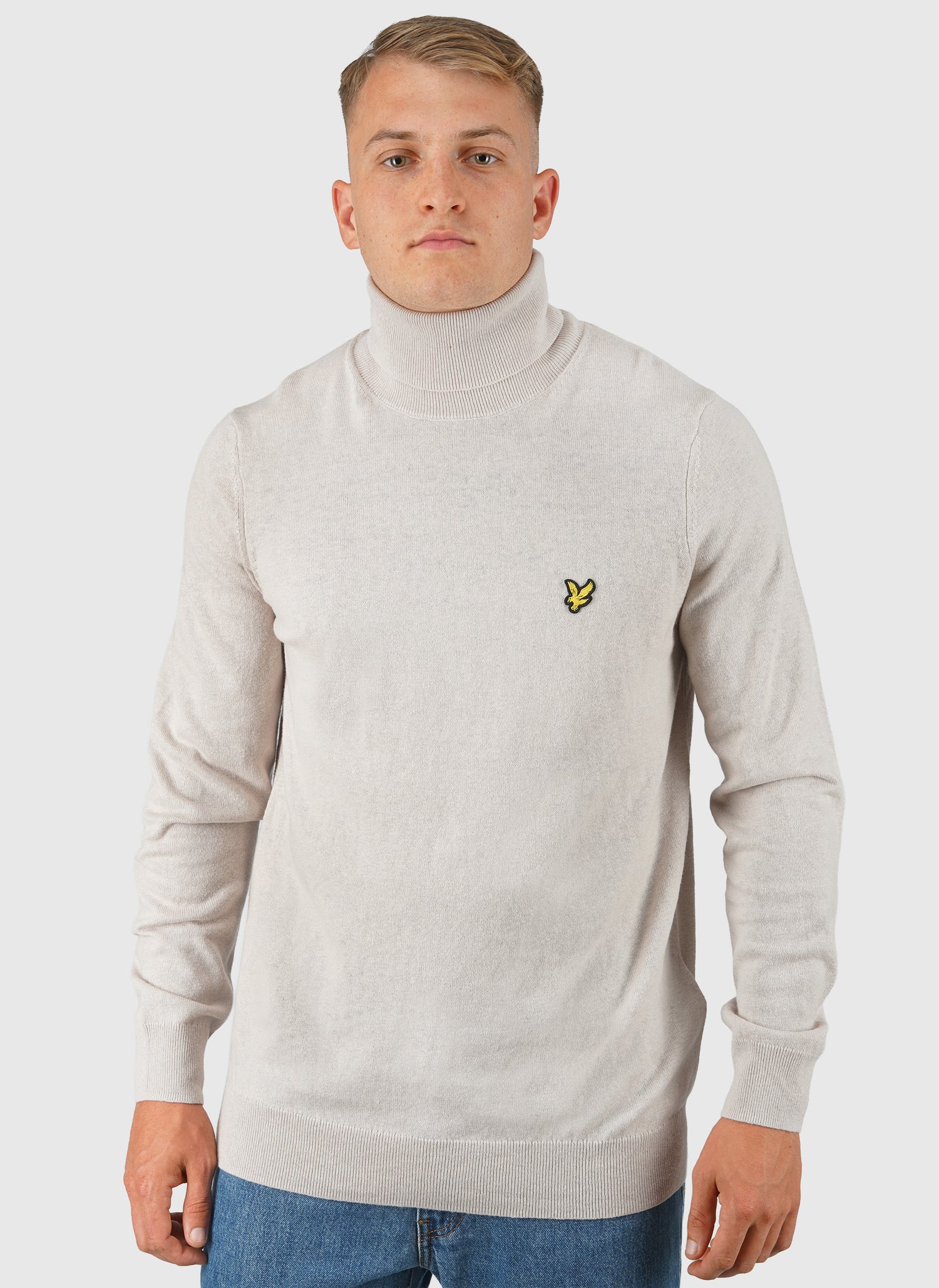 Cotton Merino Turtleneck Jumper - Cove