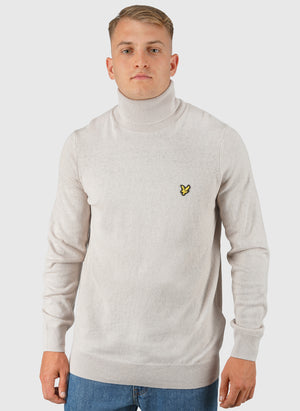 Cotton Merino Turtleneck Jumper - Cove