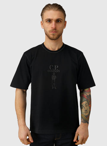Mercerized 30/2 Twistet Sailor T-Shirt - Black