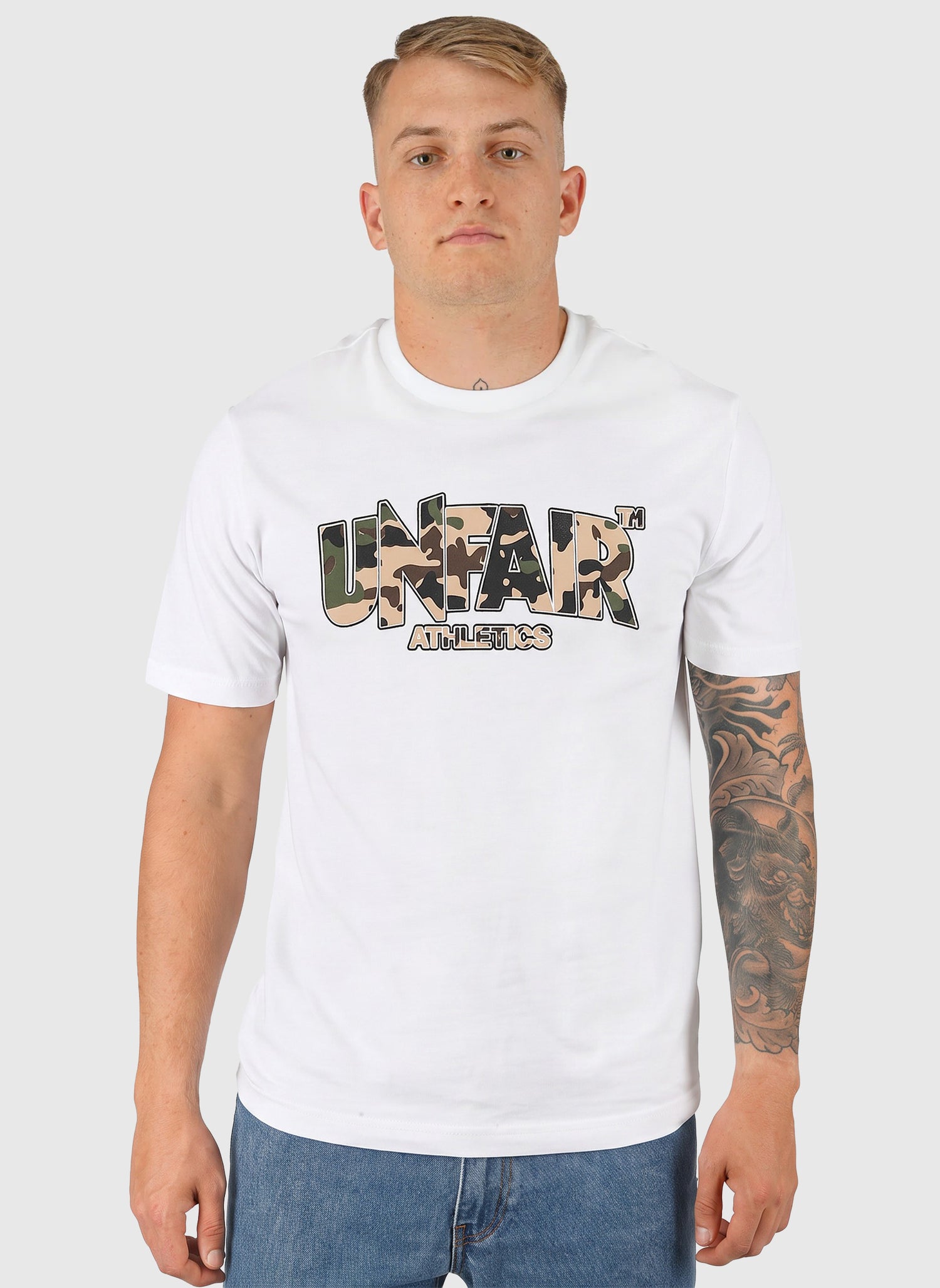 Classic Label Disruptive Camo T-Shirt - White