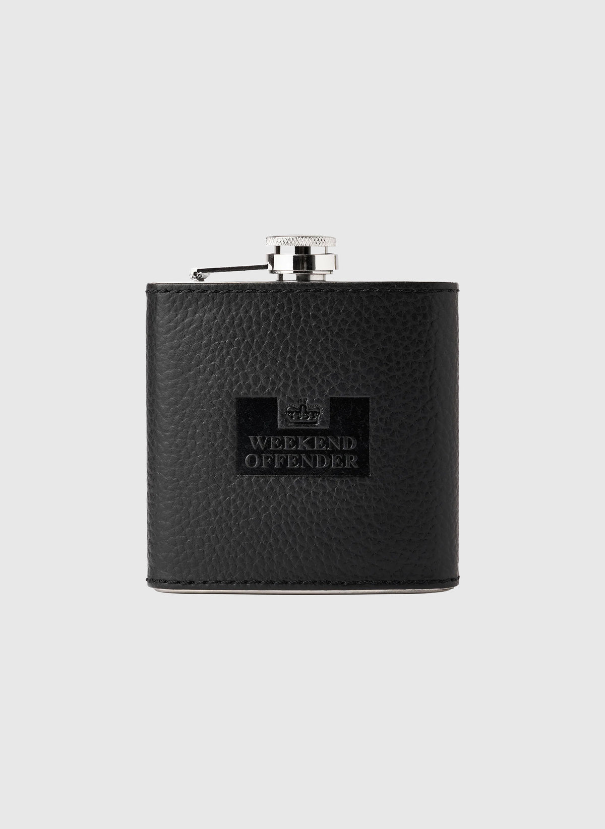 Leather Hip Flask - Black
