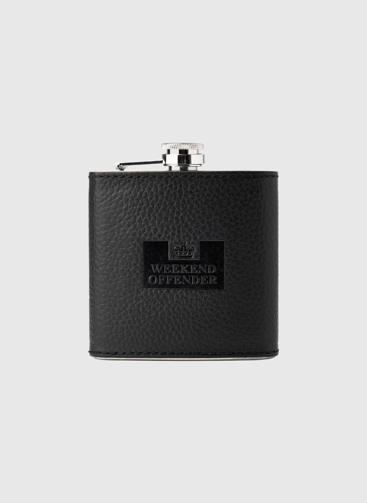 Leather Hip Flask - Black