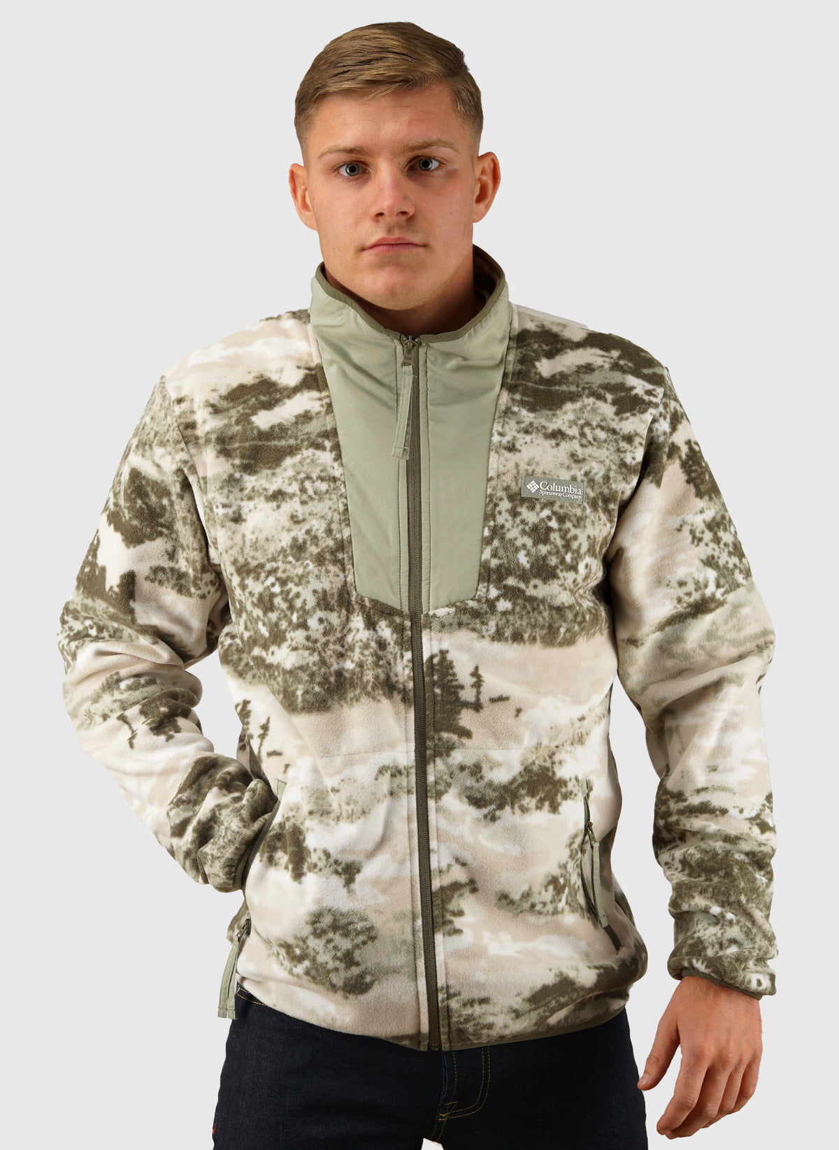 Sequoia Grove Printed Full Zip - Safari Fieldaz