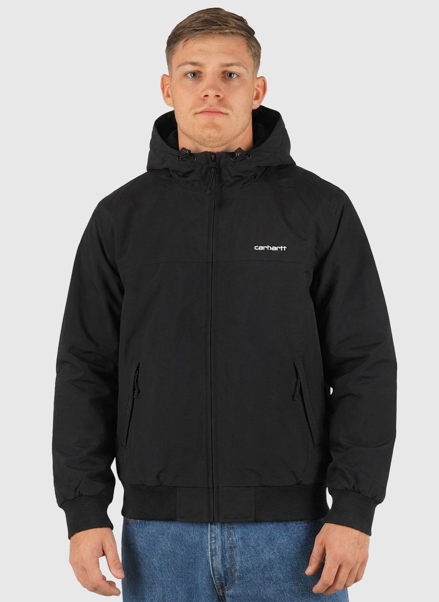 Hooded Sail Jacket - Black/White