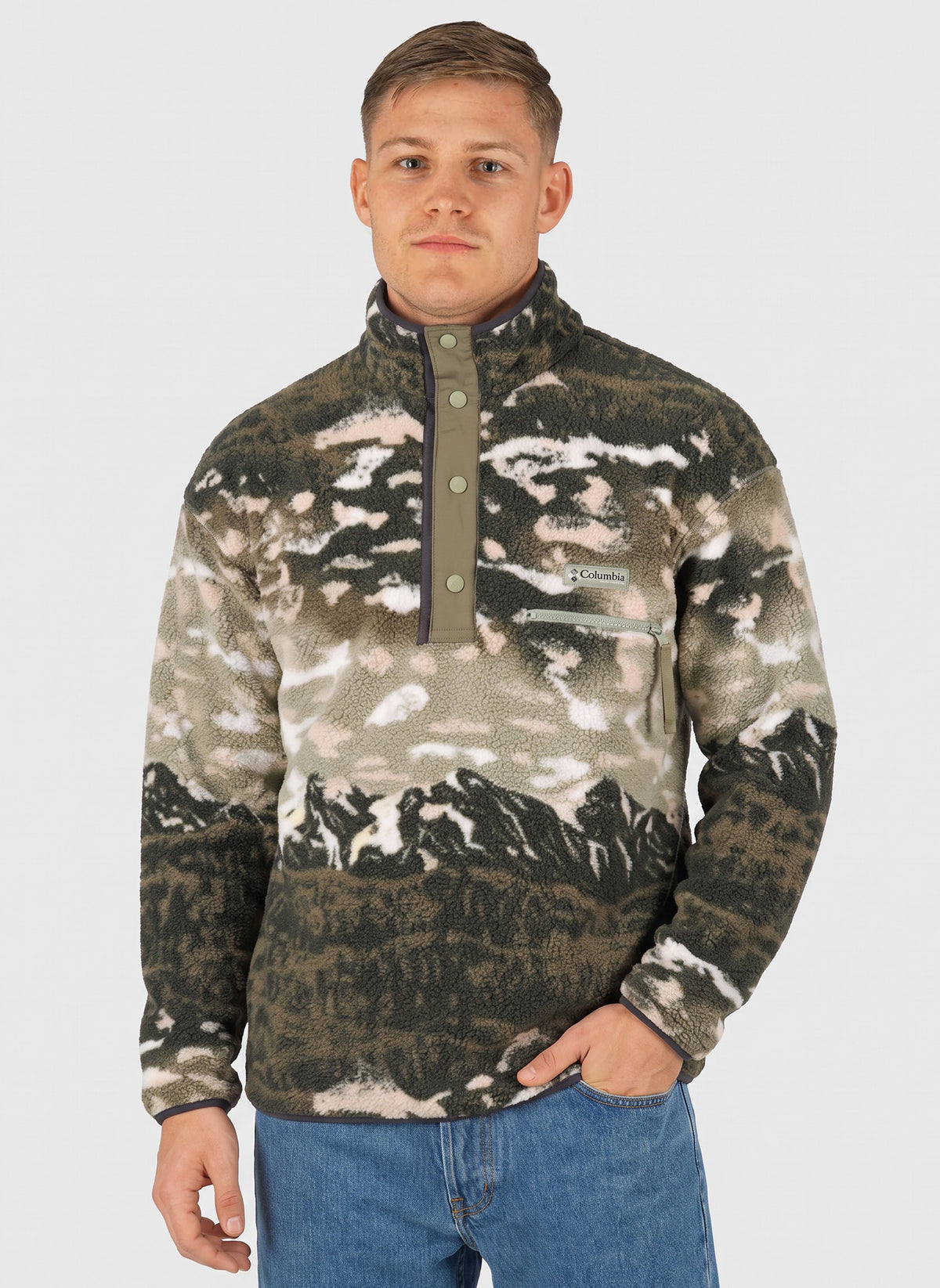 Helvetia II Printed Half Snap Fleece - Safari Sisters