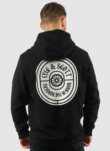 Borders Label Graphic Hoodie - Jet Black