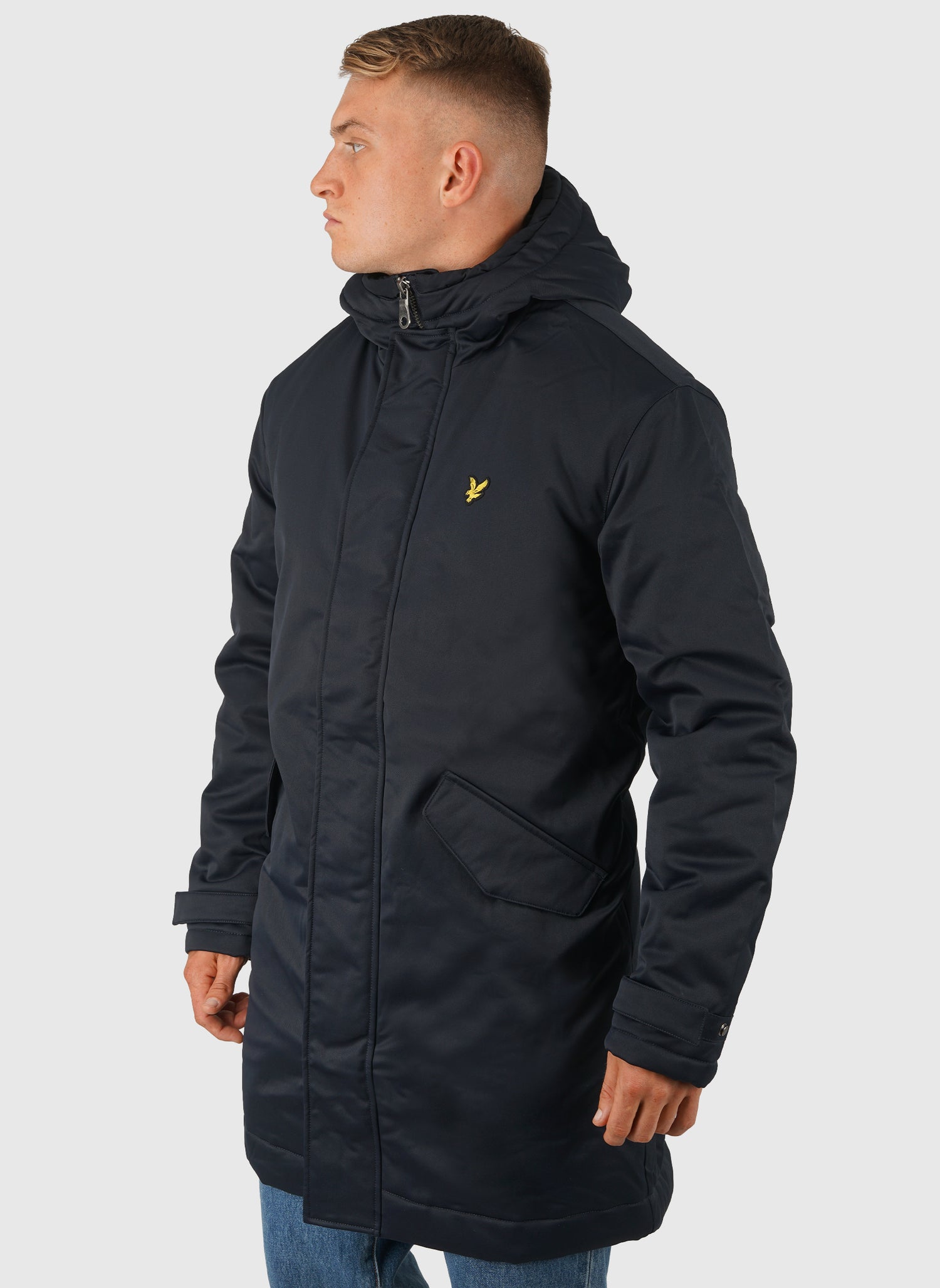 Padded Fishtail Parka - Dark Navy
