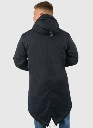 Padded Fishtail Parka - Dark Navy