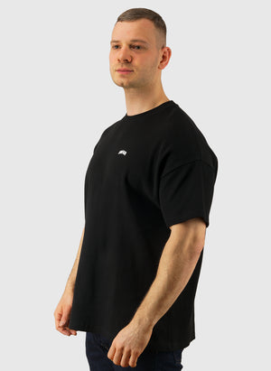Curved Waffle T-Shirt - Black