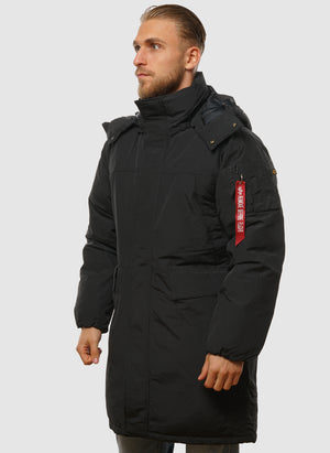 Puffer Parker Jacket - Black
