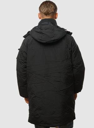 Puffer Parker Jacket - Black