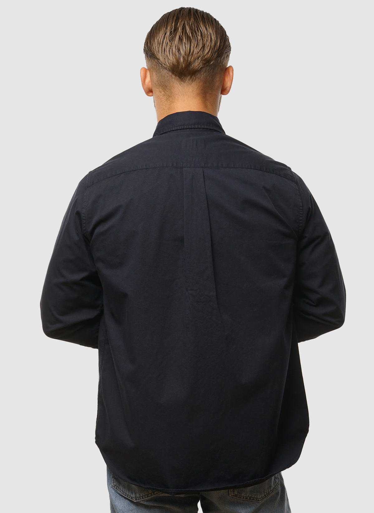 Algot Twill Hemd - Dark Navy