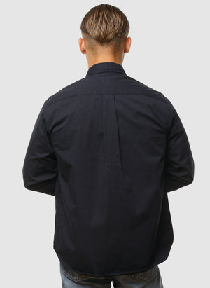 Algot Twill Hemd - Dark Navy