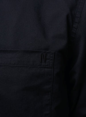 Algot Twill Hemd - Dark Navy