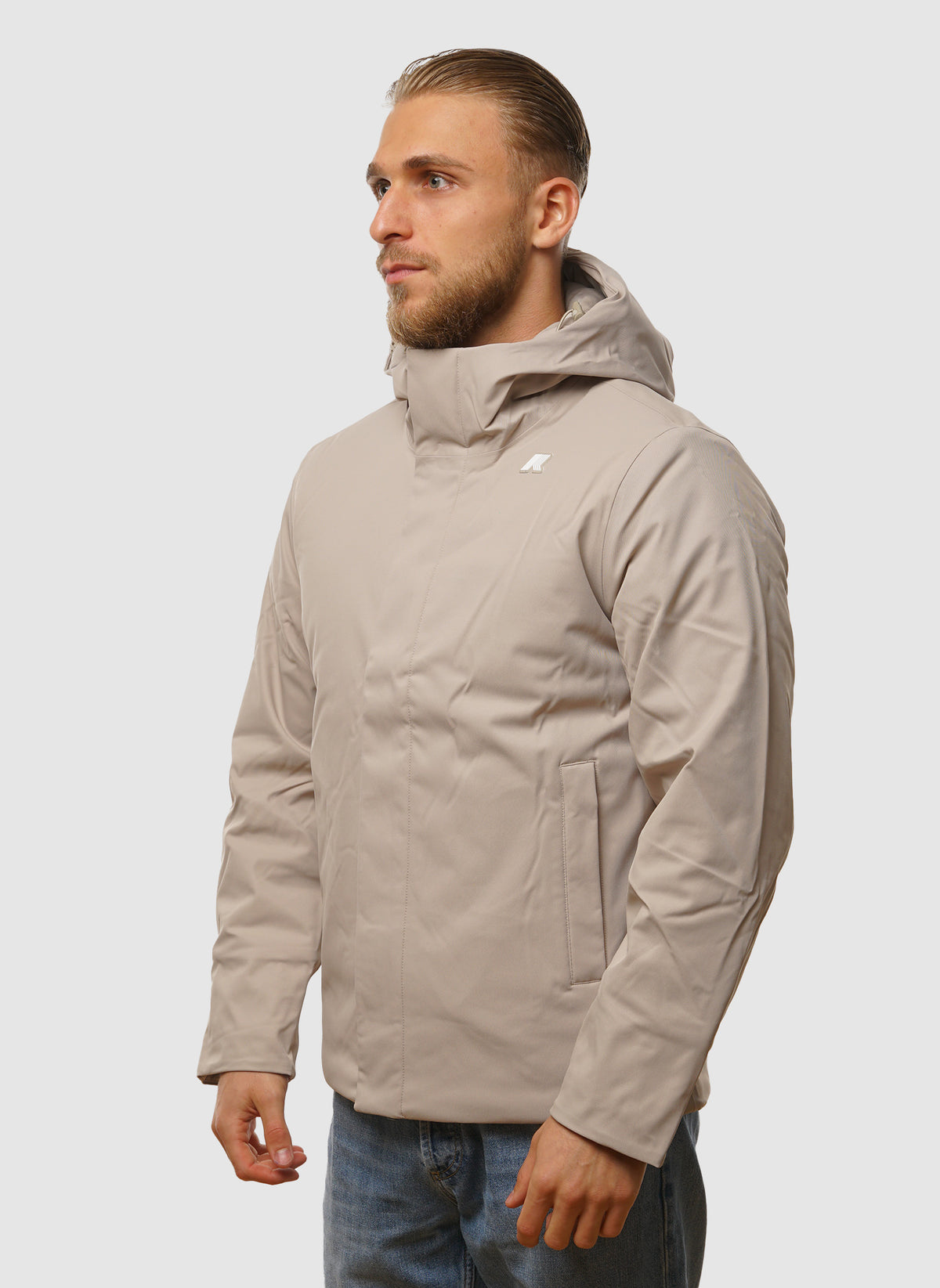 Jacko Twill Marmota Jacket - Beige Cashmere/Grey