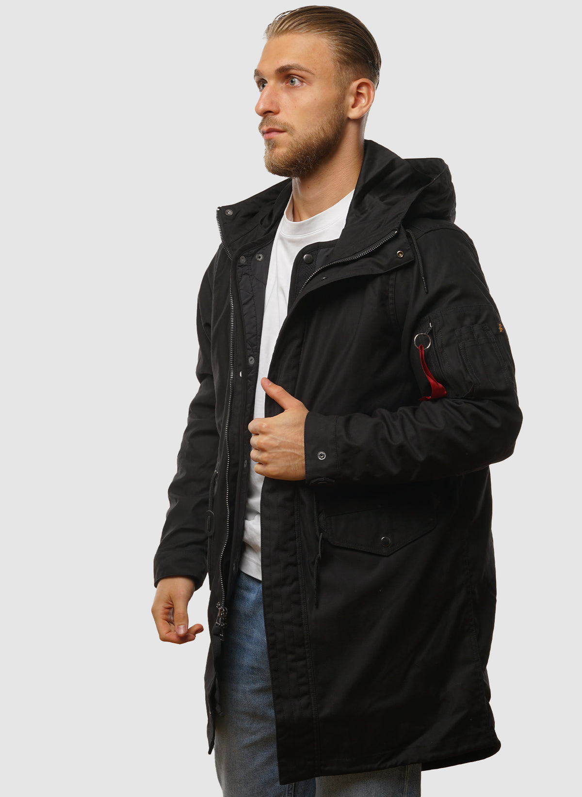 M-51 Fishtail Back Print (2in1) Field Jacket - Black