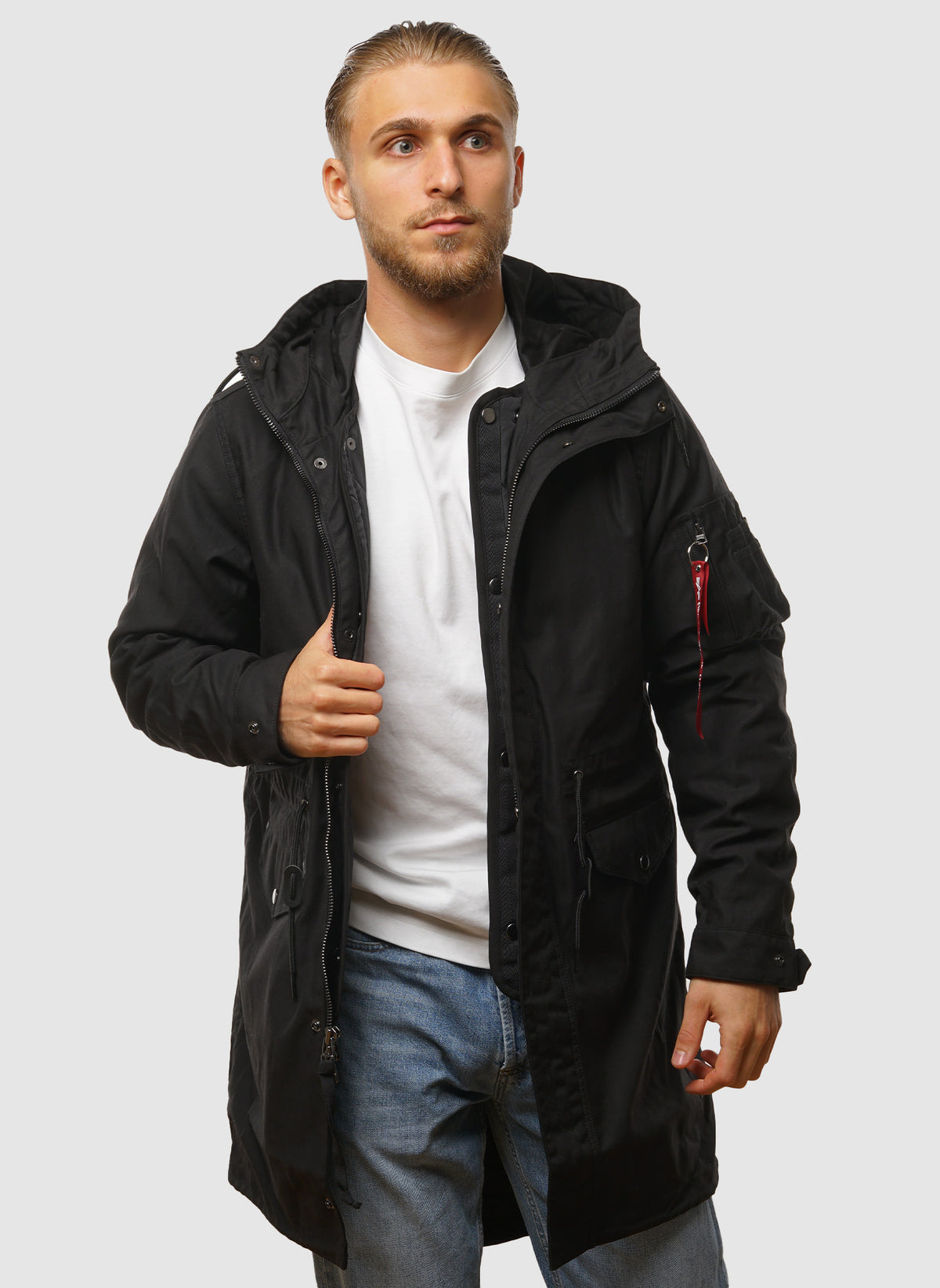 M-51 Fishtail Back Print (2in1) Field Jacket - Black