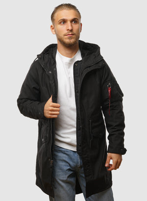 M-51 Fishtail Back Print (2in1) Field Jacket - Black
