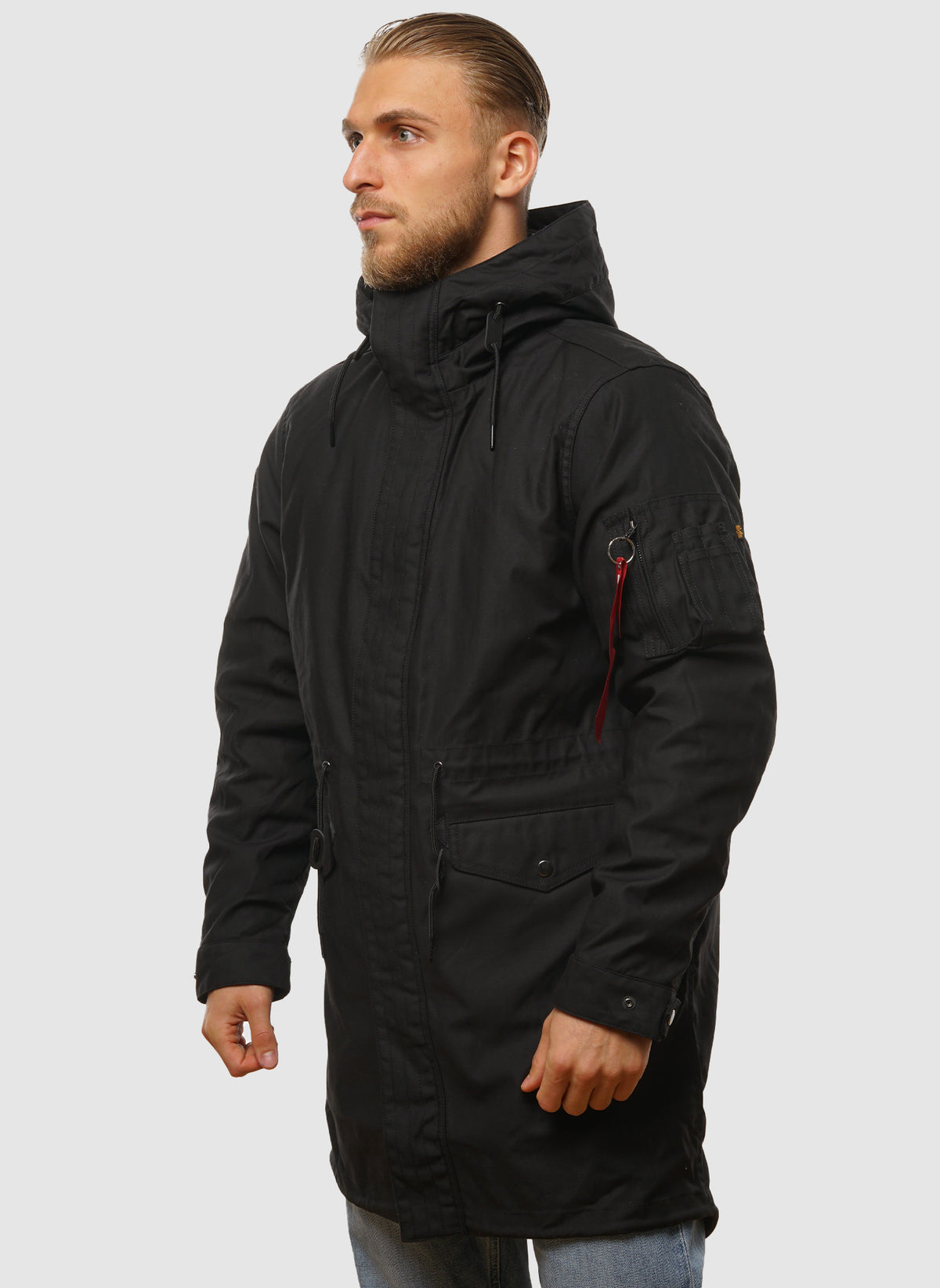 M-51 Fishtail Back Print (2in1) Field Jacket - Black