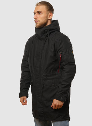 M-51 Fishtail Back Print (2in1) Field Jacket - Black